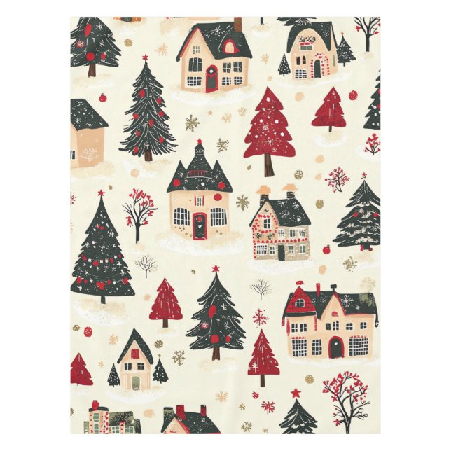 Nappe Motif de Noël vintage Woodland (8) (Devant)