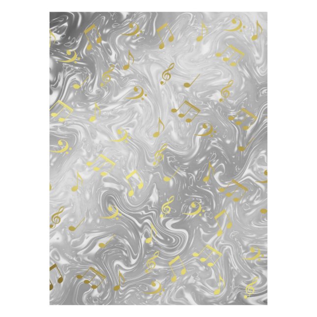 Nappe motif de notes de musique élégant (Devant)