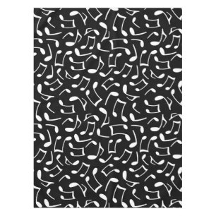 Nappe Motif de notes de musique noir et blanc