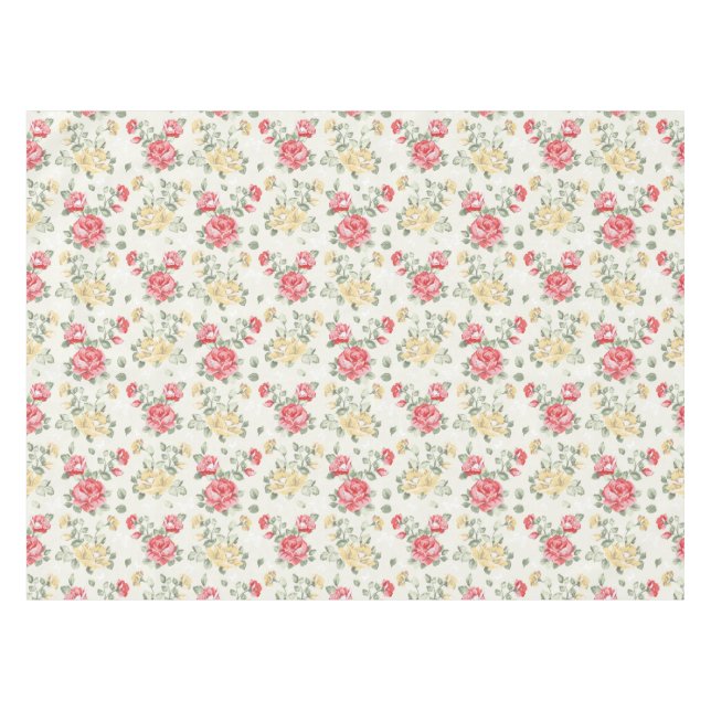 Nappe Motif de papier peint d'élégance des roses roses (Devant (Horizontal))