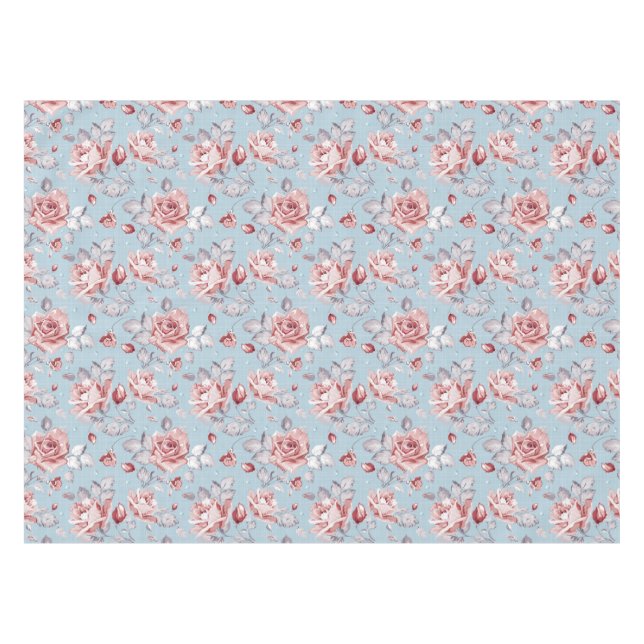 Nappe Motif de papier peint d'élégance des roses roses 2 (Devant (Horizontal))