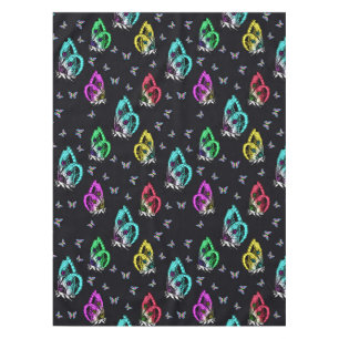 Nappe Motif de papillon noir coloré