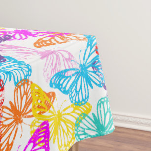 Nappe Motif de papillons multicolores