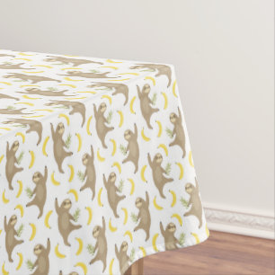 Nappe Motif de paresses et de bananes