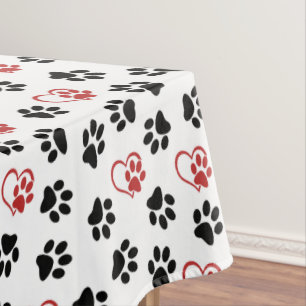 Nappe Motif De Pâtes, Pâtes Noires, Pâtes Rouges, Coeurs