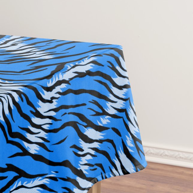 Nappe Motif de peau d'animal Tigre Bleu  (Créateur téléchargé)