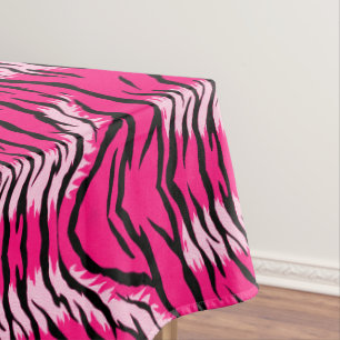 Nappe Motif de peau d'animal Tigre Rose