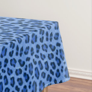 Nappe Motif de peau Poster de animal léopard bleu