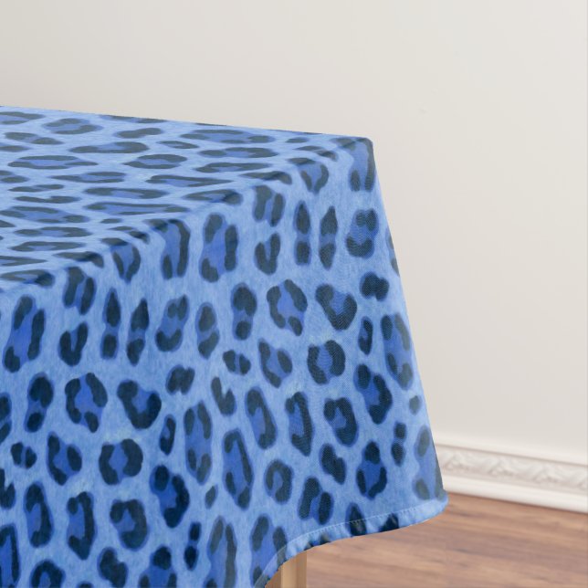 Nappe Motif de peau Poster de animal léopard bleu (In Situ)