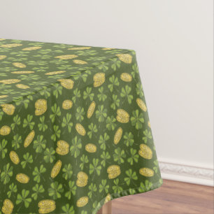 Nappe Motif de pièce d'or de feuille et de trèfle