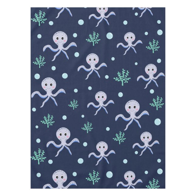 Nappe Motif de Pieuvre Mignonne (Devant)