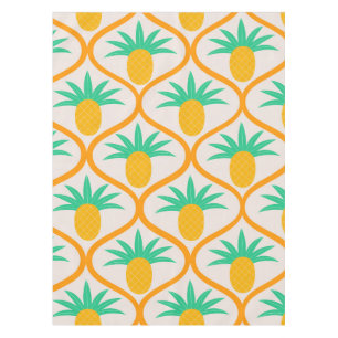Nappe Motif de pinède tropicale sur ogee orange