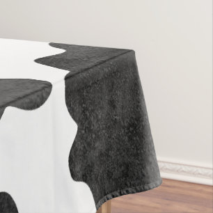 Nappe Motif de points de vache Poster de animal noir et