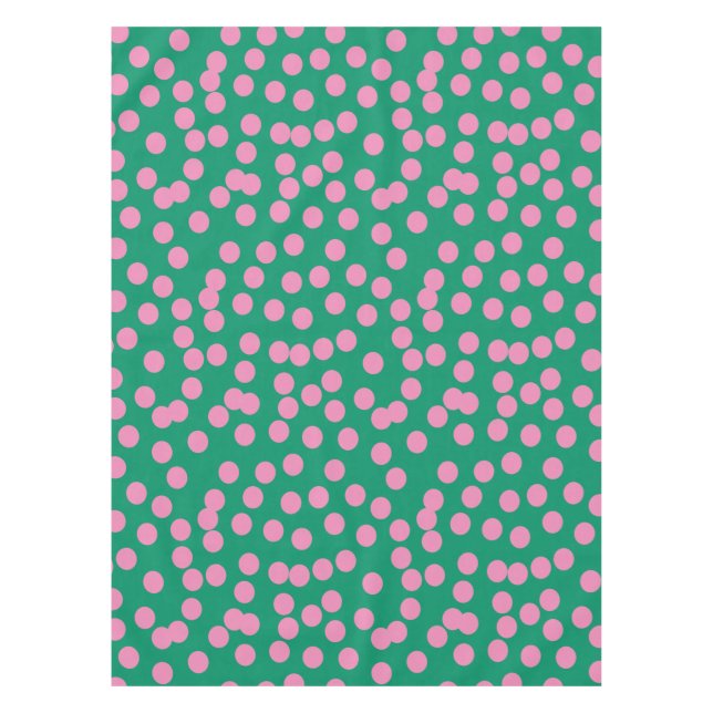 Nappe Motif de points et de points roses et verts mignon (Devant)