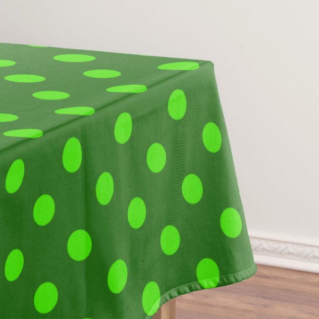 Nappe Motif de points noirs verts sur fond vert foncé  (Créateur téléchargé)