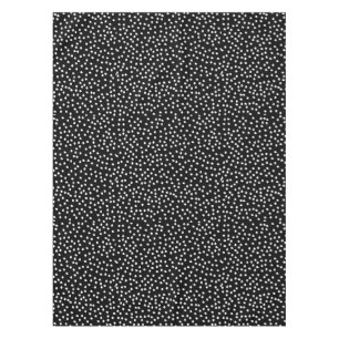 Nappe Motif de points Random Polka moderne noir et blanc