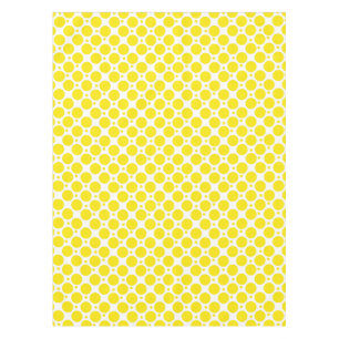 Nappe Motif de pois blanc et jaune