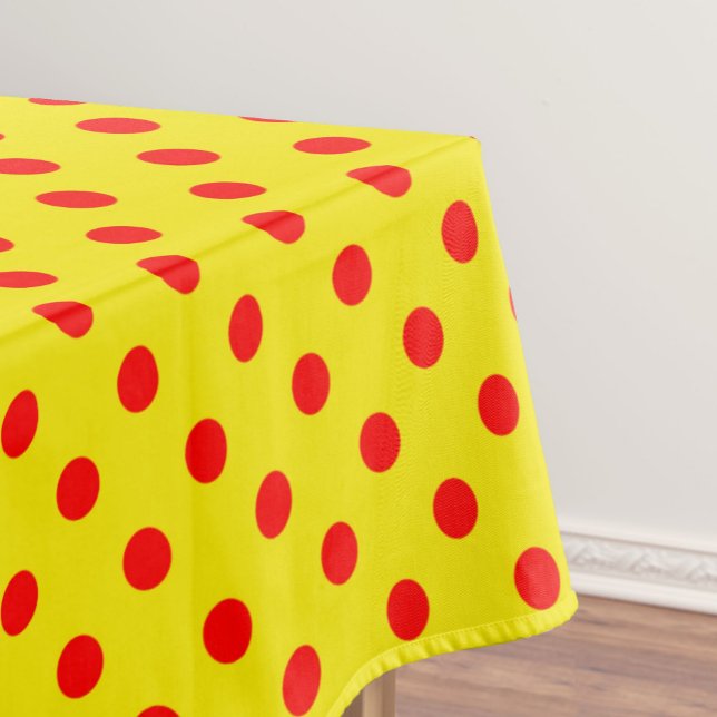 Nappe Motif de pois jaunes et rouges  (Créateur téléchargé)