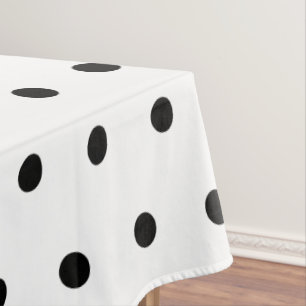 Nappe Motif de pois noir et blanc