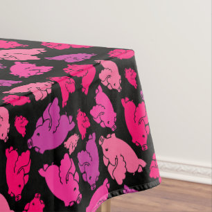 Nappe Motif de porc rose