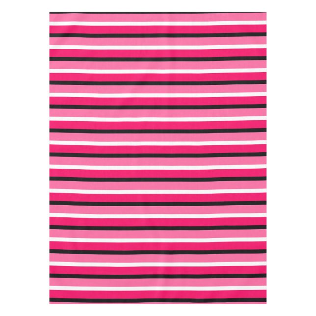 Nappe Motif de rayures rose clair et foncé (Devant)