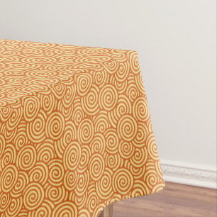 Nappe Motif de remous de Japonais - mandarine et