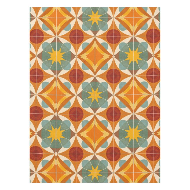 Nappe Motif de Starburst Atomique Moderne du Milieu du S (Devant)