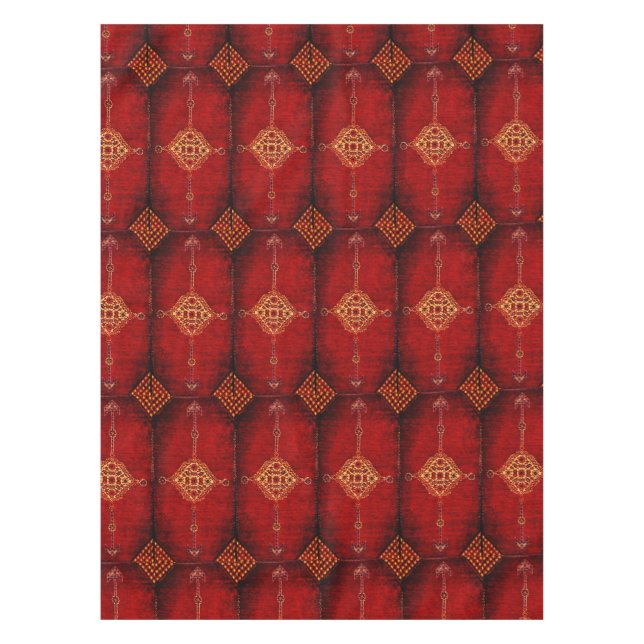 Nappe Motif de tapis de Perse en rouge (Devant)