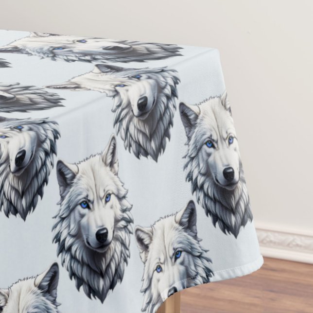 Nappe Motif de tête de loup blanc - Blanc (Créateur téléchargé)
