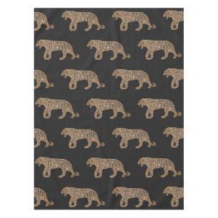 Nappe Motif de tigre de Parties scintillant noir fashion