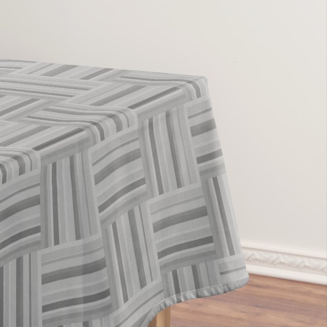 Nappe Motif de tissage rayures grises (In Situ)