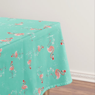 Nappe Motif de torsion de Flamant rose de Noël petit