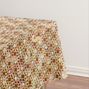 Nappe Motif de tourbillon abstrait - nuances de brun