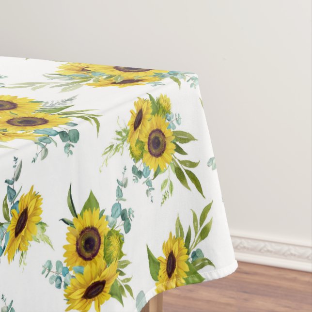 Nappe Motif de tournesol aquarelle (In Situ)