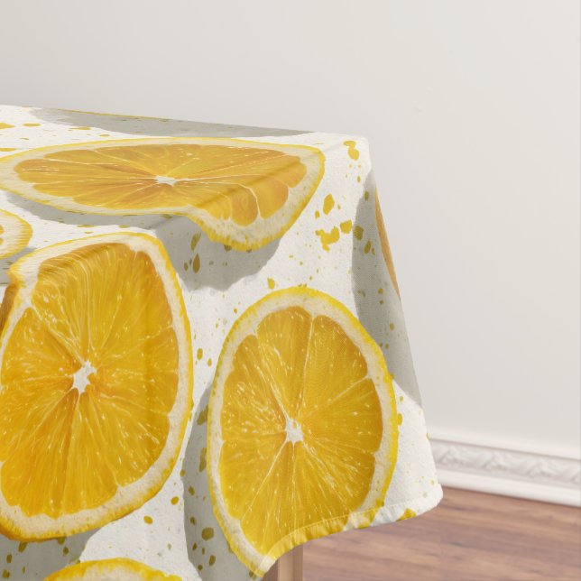 Nappe Motif de tranche d'orange baignée de soleil (In Situ)