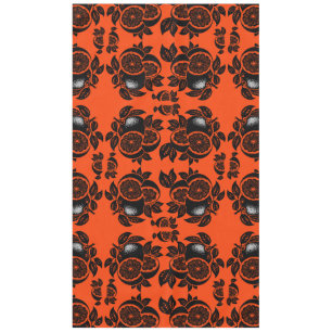 Nappe Motif de tranche d'orange rétro
