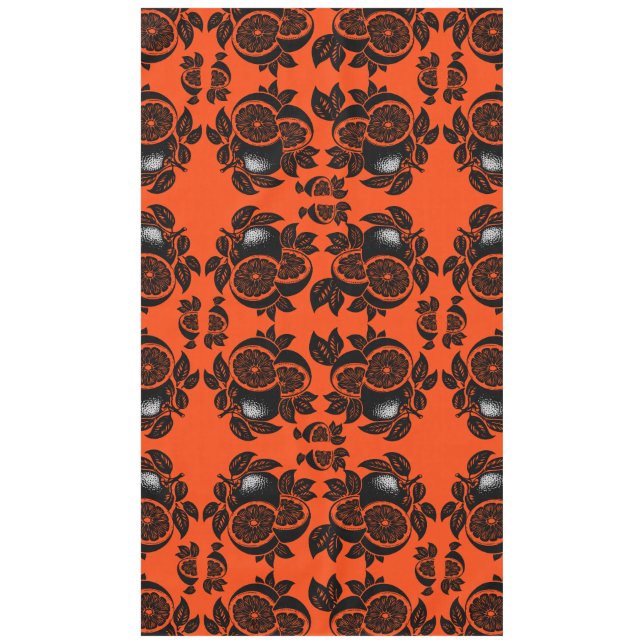 Nappe Motif de tranche d'orange rétro (Devant)