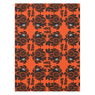 Nappe Motif de tranche d'orange rétro