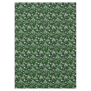 Nappe Motif de Trèfle Celtique Cœurs Irlandais Verts