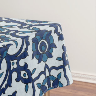 Nappe Motif de tuiles florales Azulejos bleu-portugais