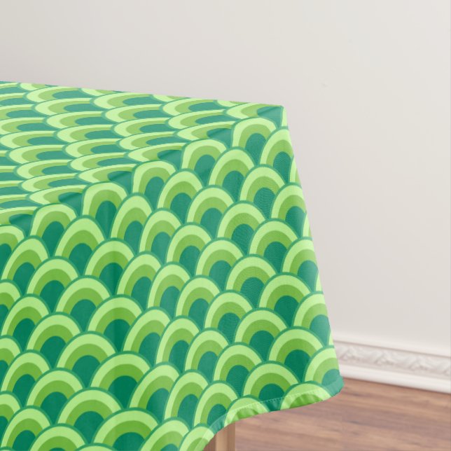 Nappe Motif de vague Art Déco - vert jade (In Situ)