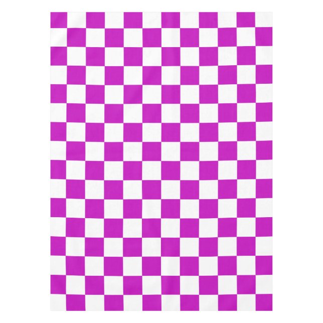 Nappe Motif de vérification À damiers blanc violet (Devant)