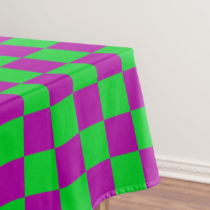 Nappe Motif de vérification À damiers vert pourpre