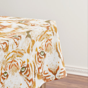 Nappe Motif de visages d'aquarelle de tigre