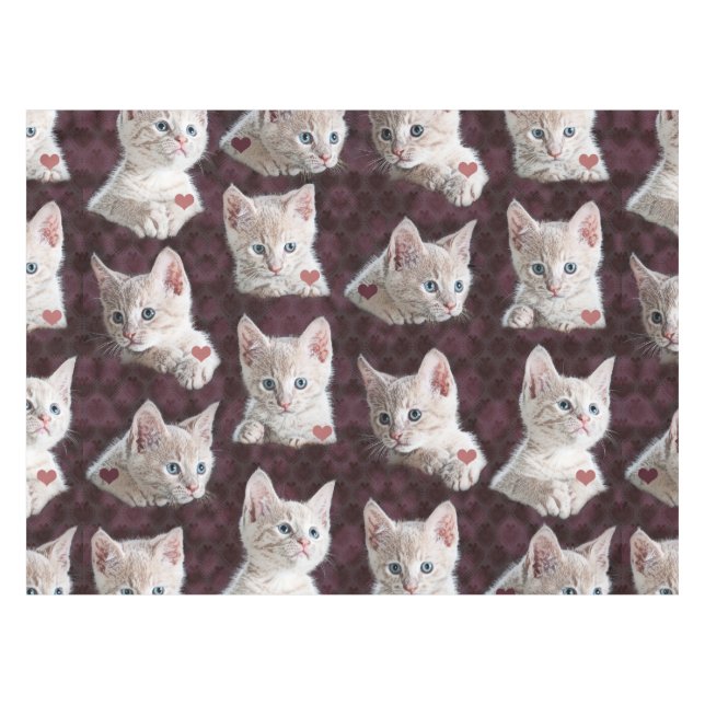 Nappe Motif de visages de chat de Kitty avec l'image de (Devant (Horizontal))