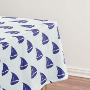 Nappe Motif de voilier de bleu royal
