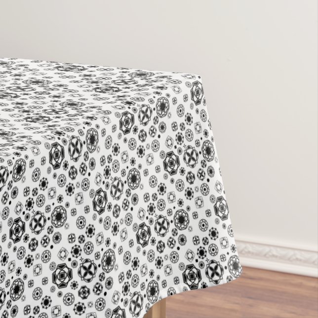 Nappe Motif décoratif arabesque noir blanc mignon (In Situ)
