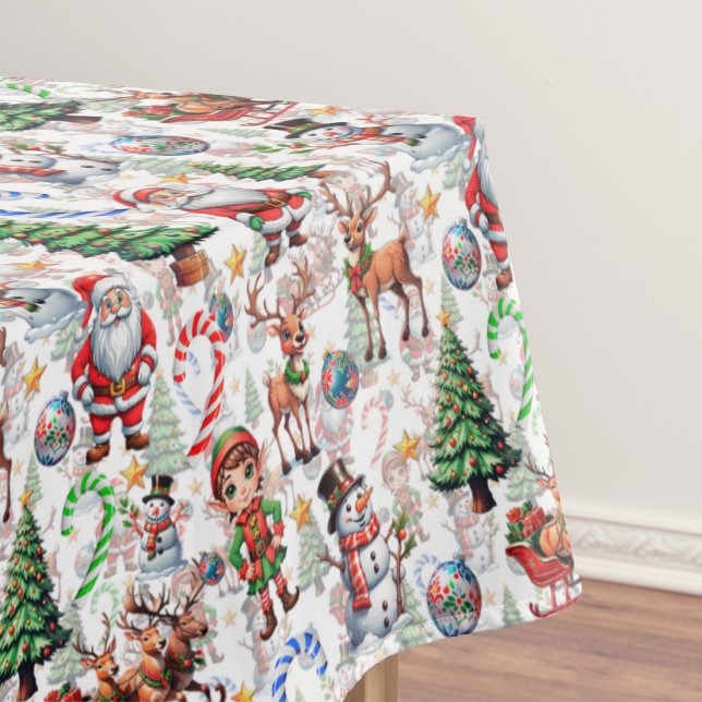 Nappe Motif décoratif de Noël sur fond blanc (Créateur téléchargé)