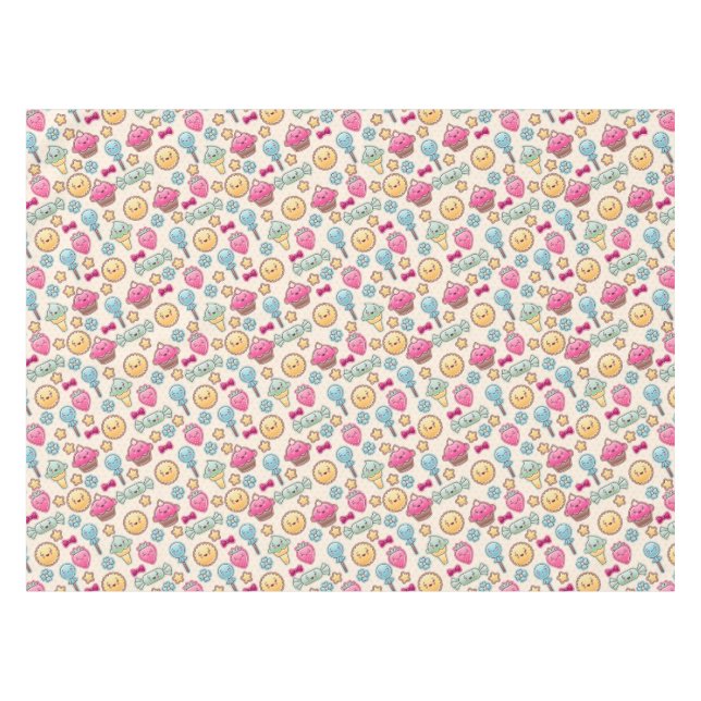 Nappe Motif d'enfant de Kawaii avec des griffonnages (Devant (Horizontal))