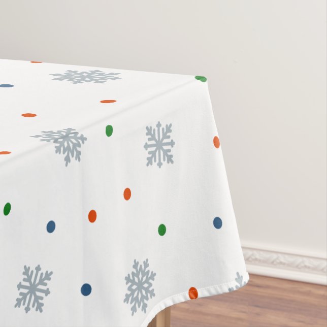 Nappe Motif des flocons de neige et des points de Noël (In Situ)